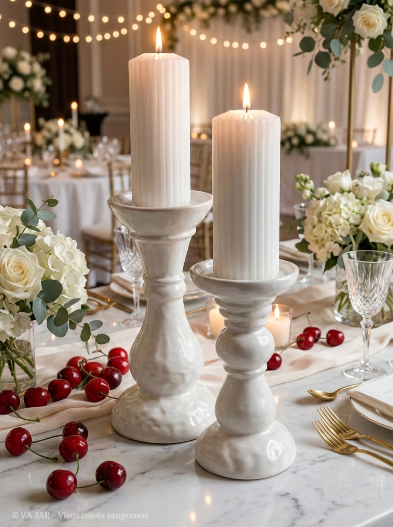 Akmens masės žvakidžių komplektas "Lumos" - Image 2