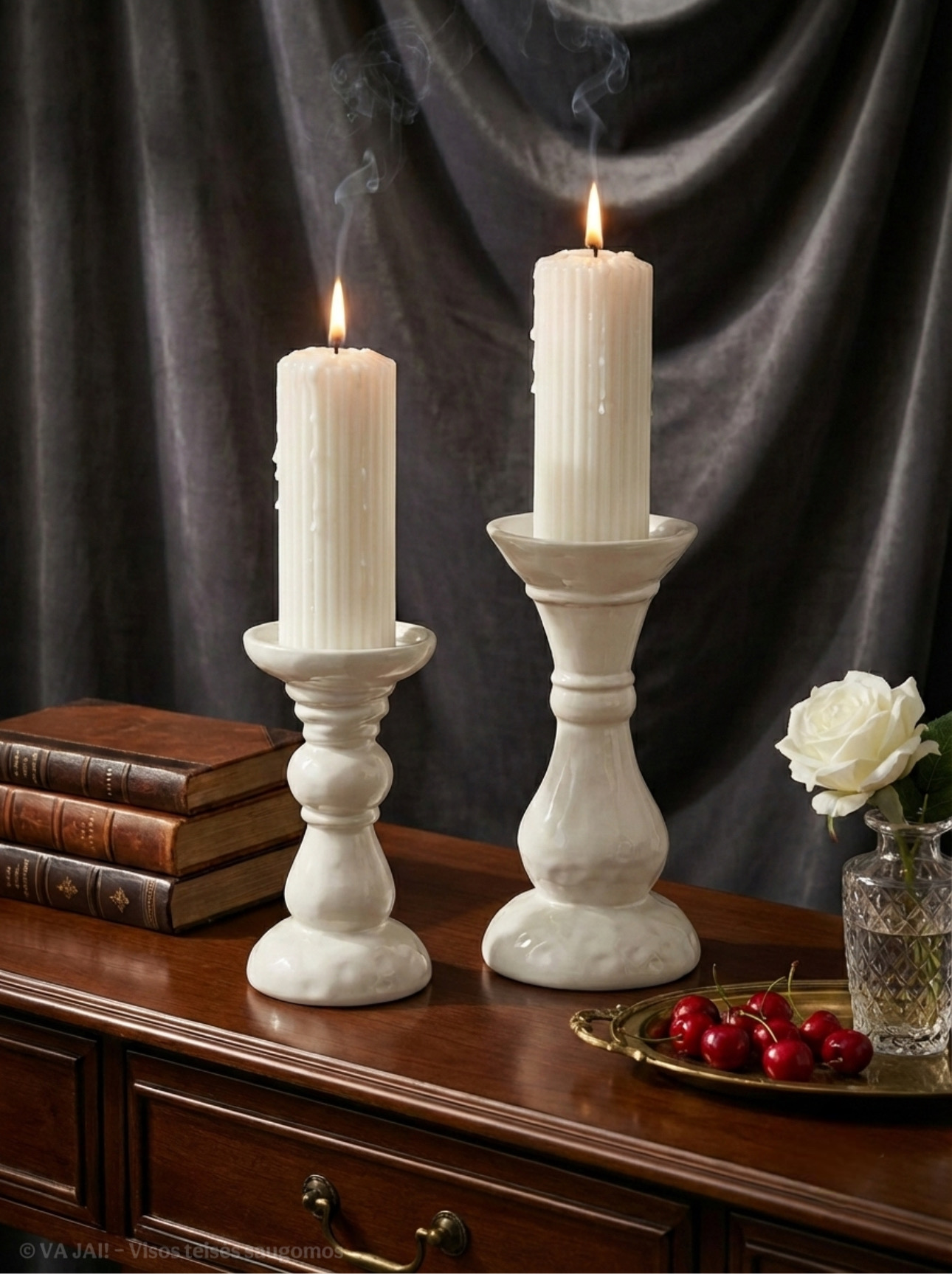 Akmens masės žvakidžių komplektas "Lumos" - Image 5