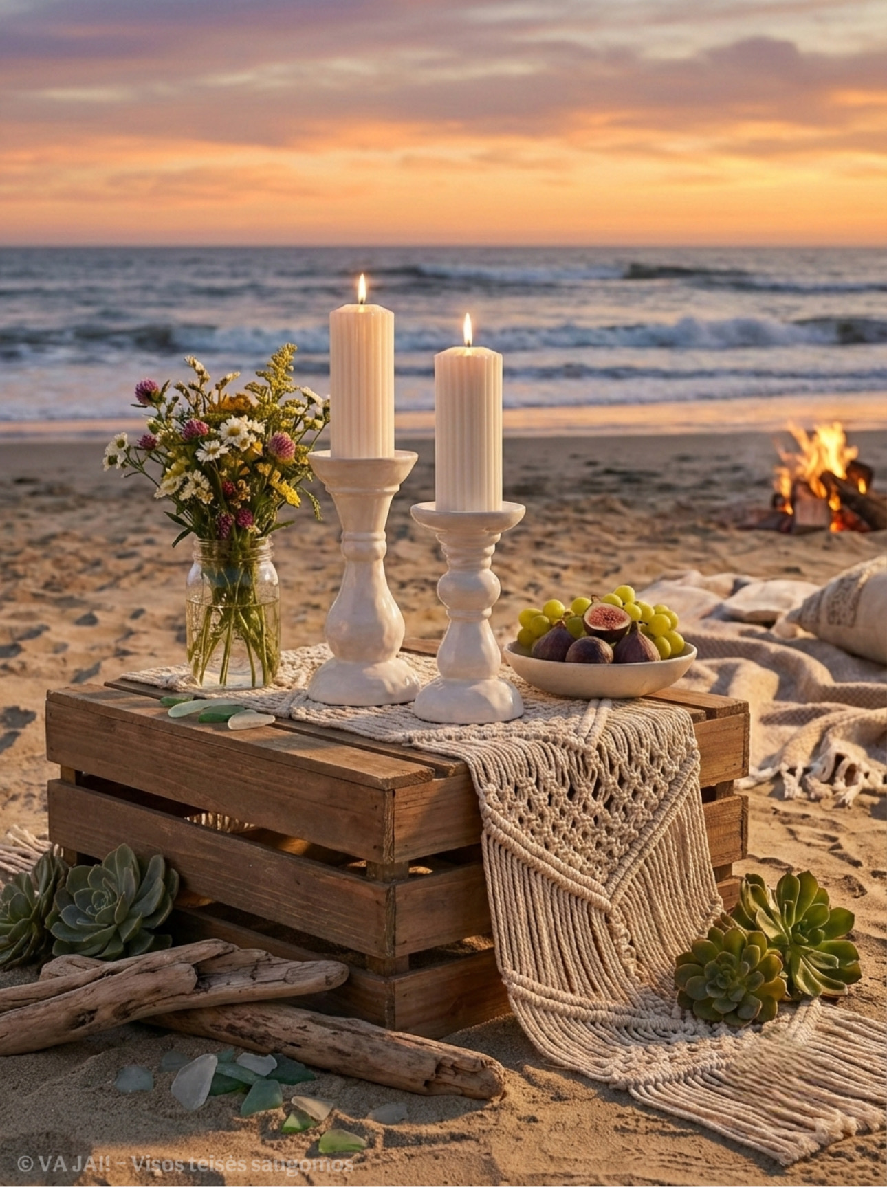 Akmens masės žvakidžių komplektas "Lumos" - Image 7