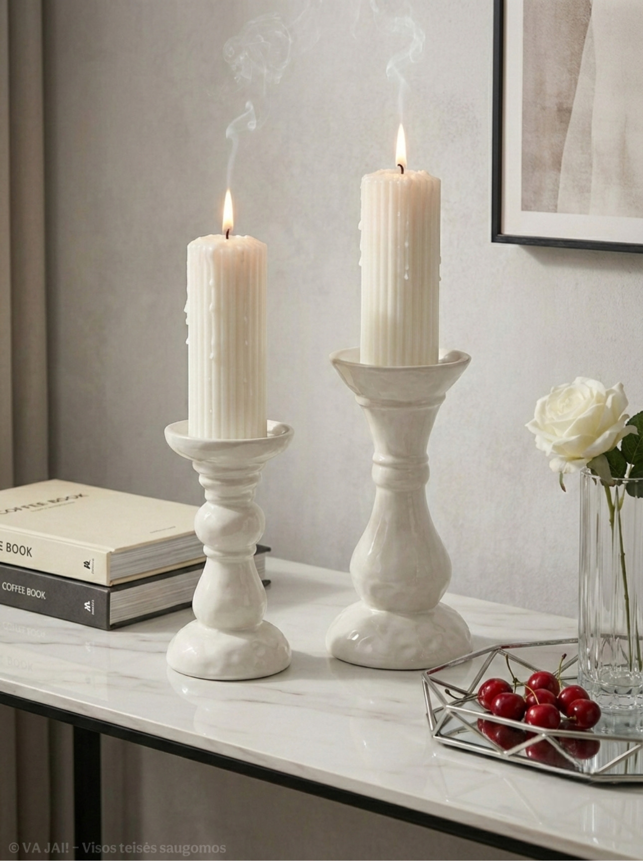 Akmens masės žvakidžių komplektas "Lumos" - Image 6