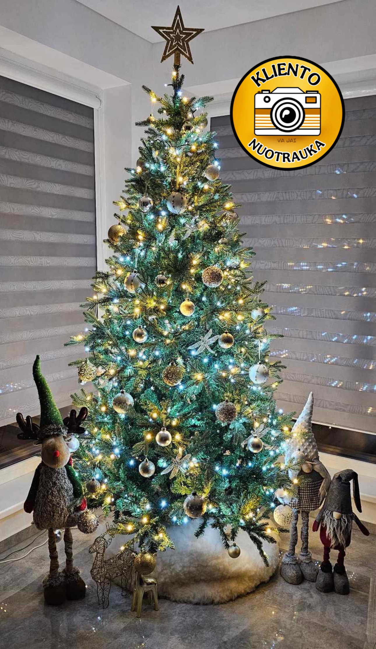 Dirbtinė eglutė su LED apšvietimu „Chamonix“ 250cm - Image 23