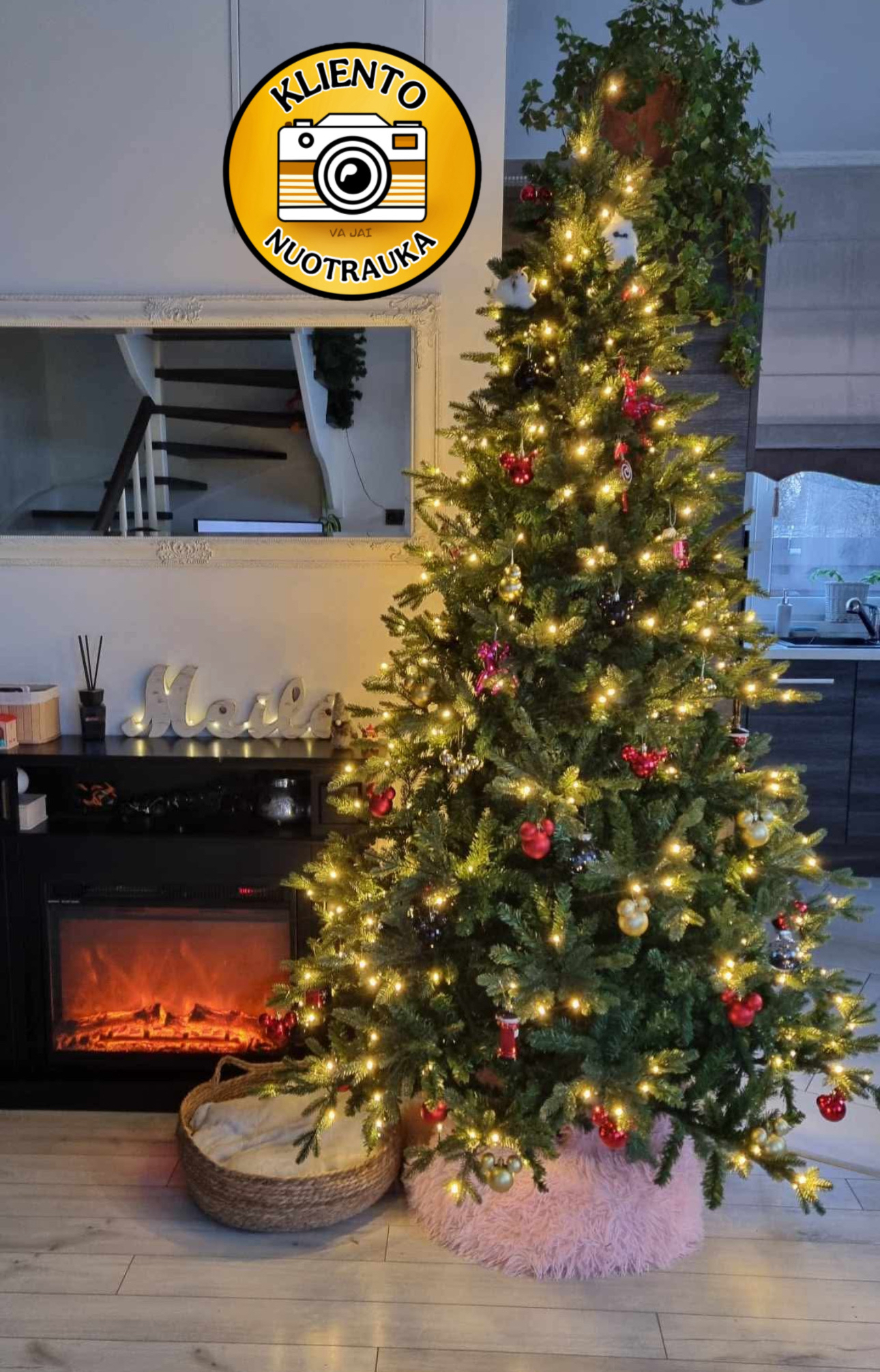 Dirbtinė eglutė su LED apšvietimu „Chamonix“ 250cm - Image 25