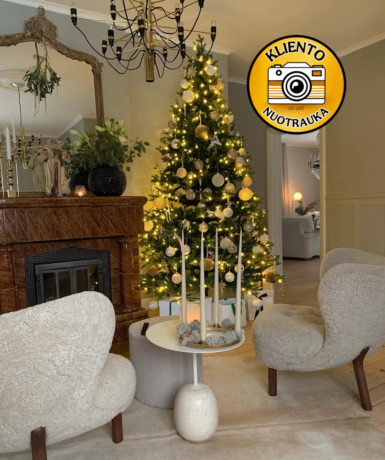 Dirbtinė eglutė su LED apšvietimu „Chamonix“ 250cm - Image 40