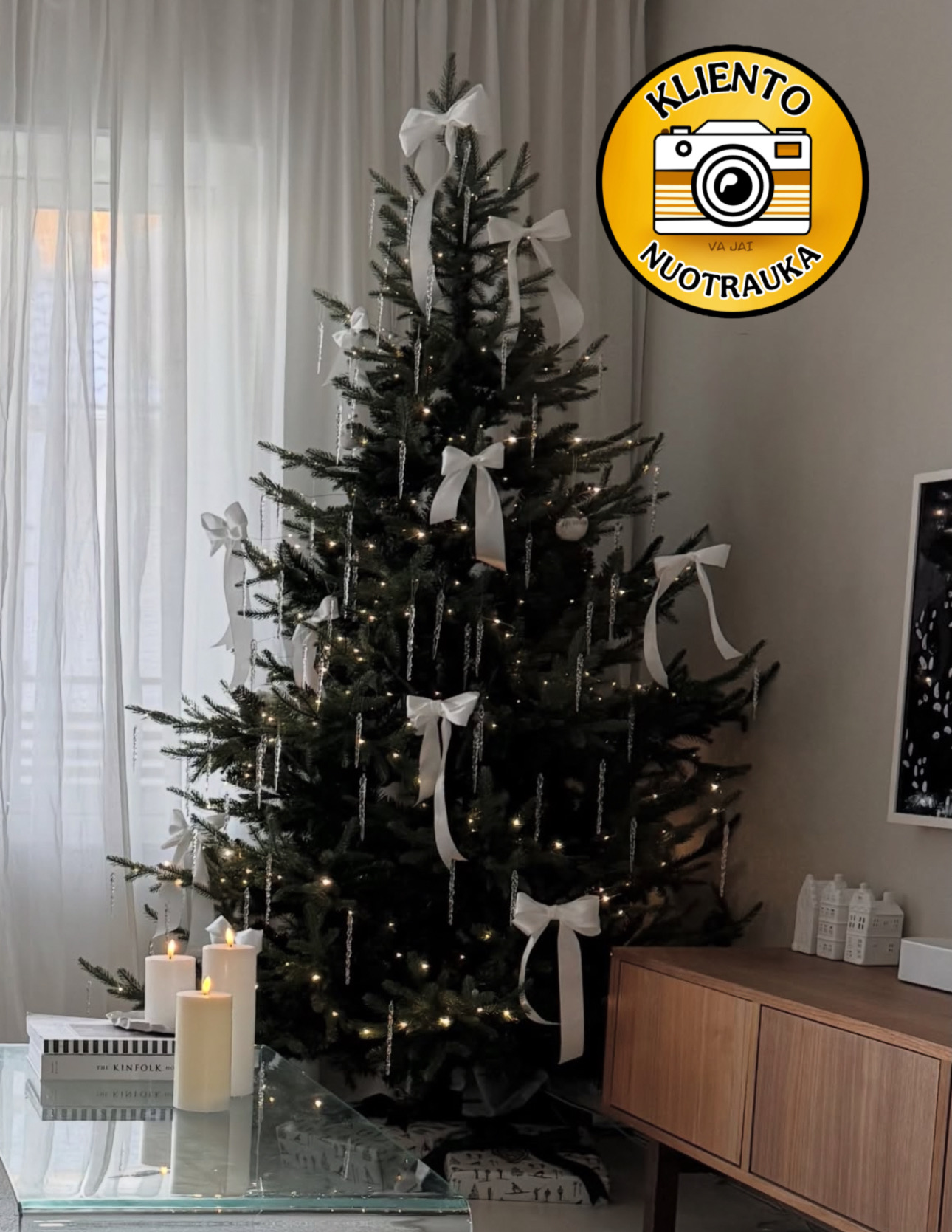 Dirbtinė eglutė su LED apšvietimu „Brekstad“ 210cm. - Image 14