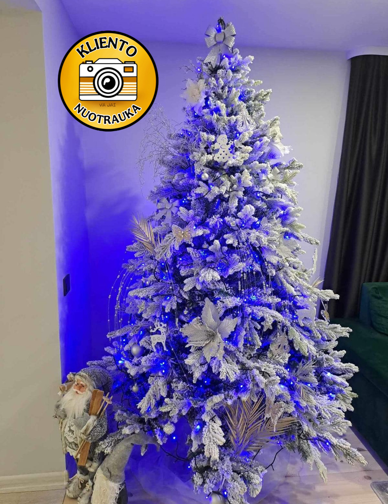 Dirbtinė eglutė su sniegeliu „Lori“ 210cm - Image 4