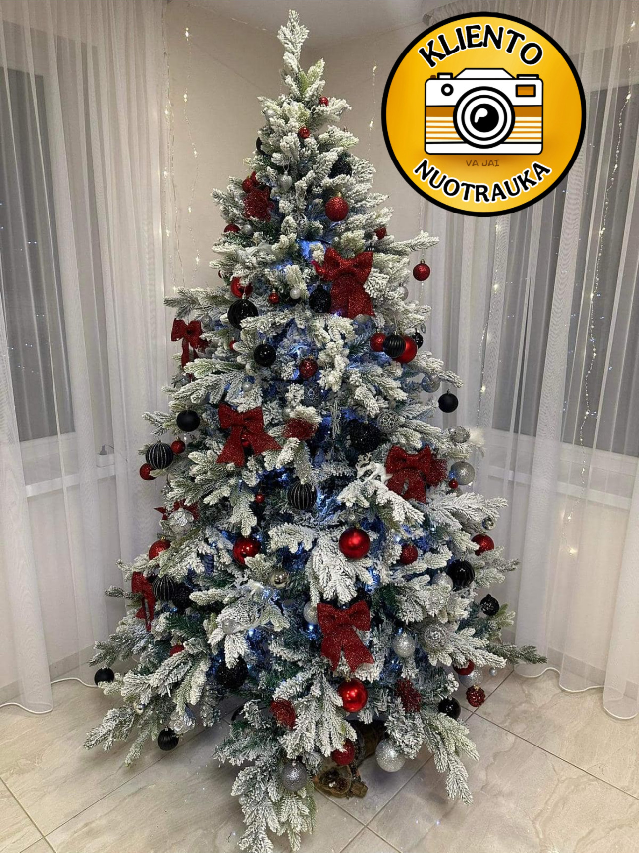 Dirbtinė eglutė su sniegeliu „Lori“ 210cm