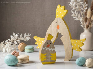 Velykinis medinių dekoracijų rinkinys “Chick”