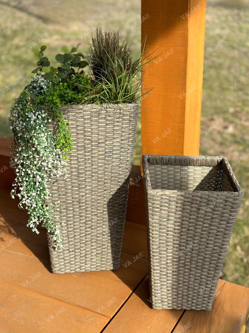 Lauko vazonų komplektas "Wicker" - Image 2