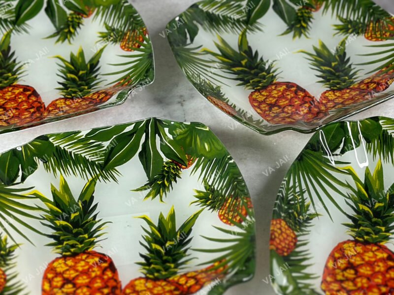 Stiklinių lėkščių komplektas "Tropicana" (4 asmenų) - Image 3