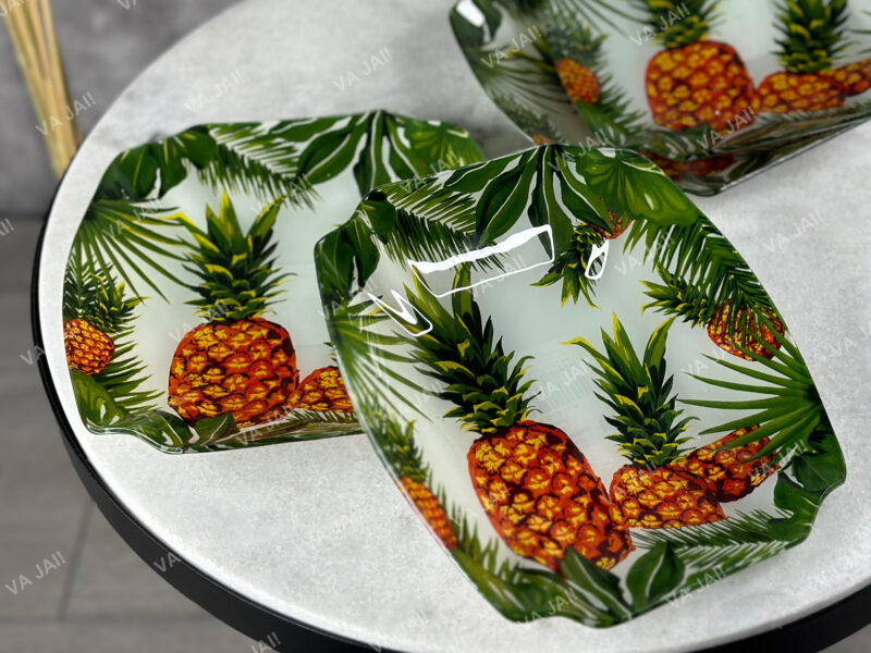 Stiklinių lėkščių komplektas "Tropicana" (4 asmenų)