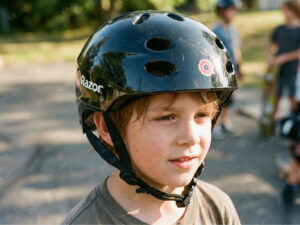 Vaikiškas apsauginis šalmas „Razor - Black“ 5-9 metai