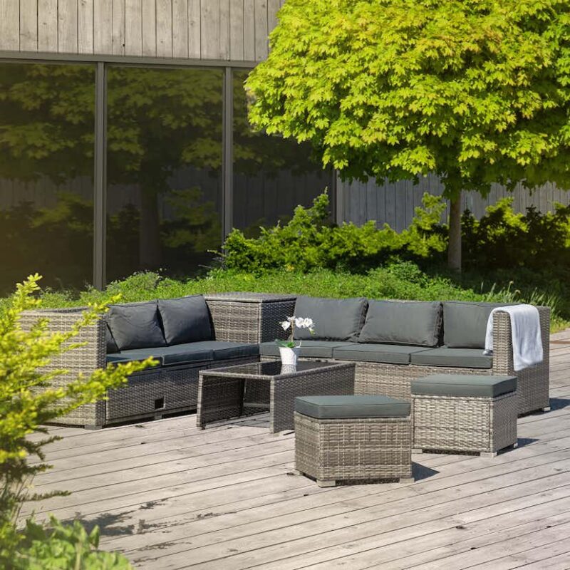 Terasinis baldų modulinis kamplektas "Djursvik Grey"