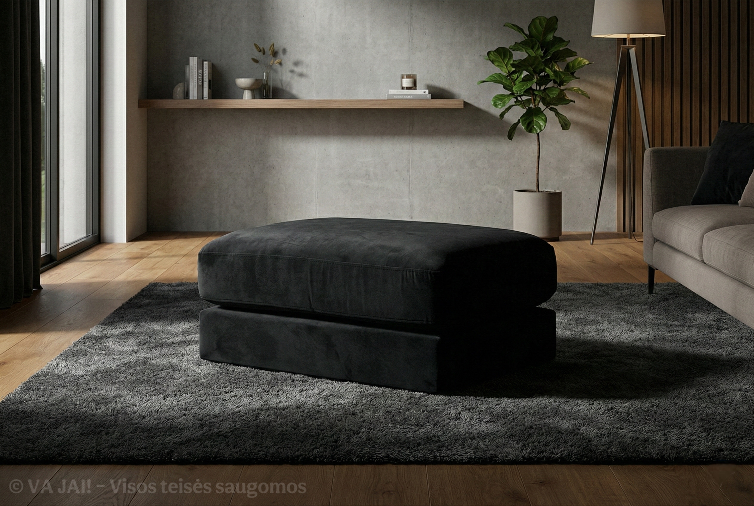 Pufas „Papillon Svart“