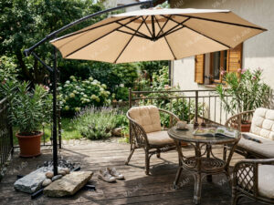 Šoninis lauko skėtis „Sandhamn Sand“