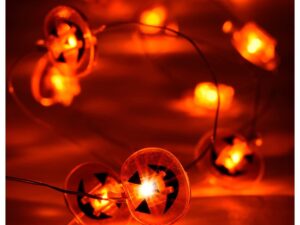 Dekoratyvinės LED Helovino lemputės „Pumpa“