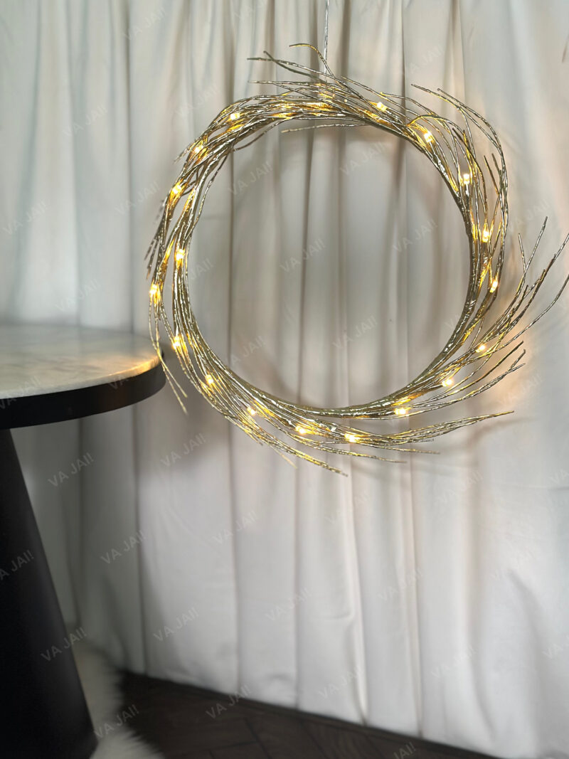 LED vainikas „Golden flake“ - Image 4