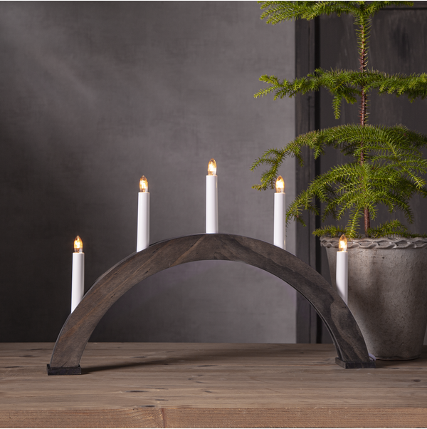 Medinė LED žvakidė „Albo“