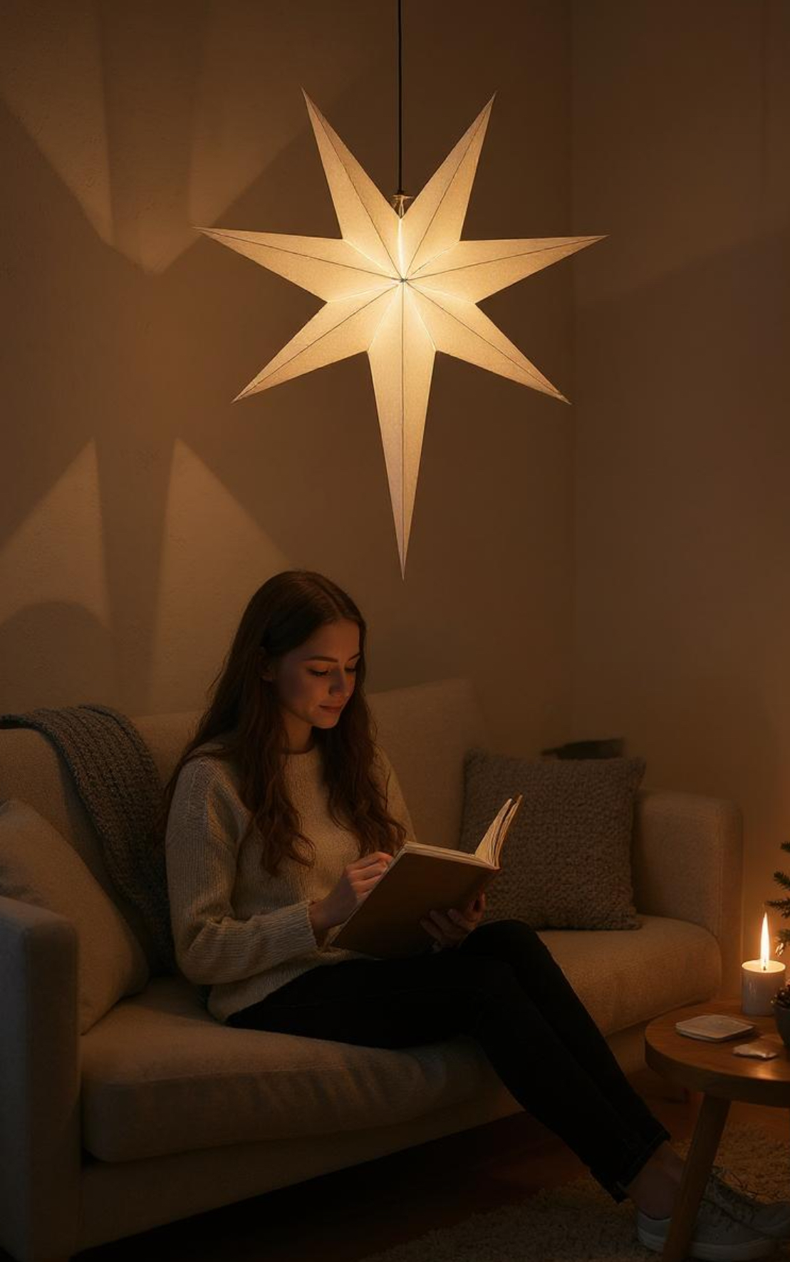 Popierinė LED žvaigždė su maitinimu „Feozen“ - Image 3