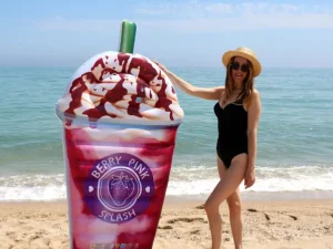 INTEX pripučiamas plaustas „Berry Pink Splash“