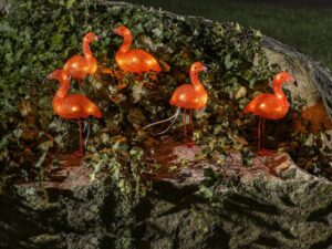 Akrilinė LED dekoracija „Flamingo“