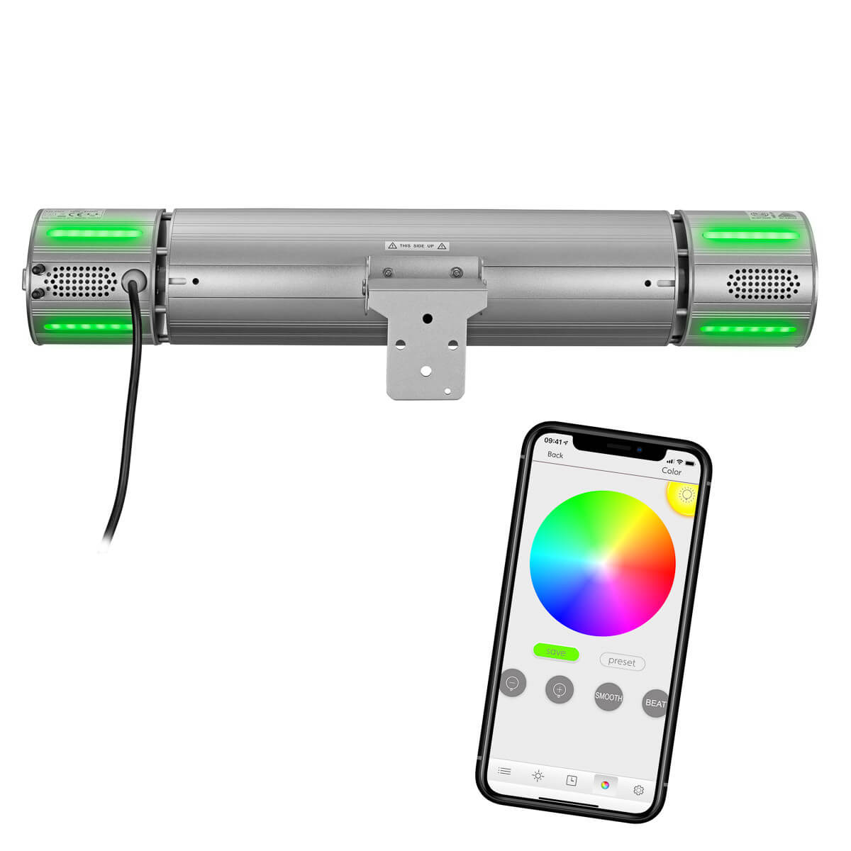 EUROM Heat and Beat infraraudonųjų spindulių terasos šildytuvas - Image 4