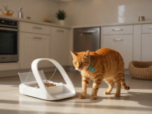 „SureFlap SureFeed“ išmanusis mikroschemomis valdomas augintinio šėrimo įrenginys