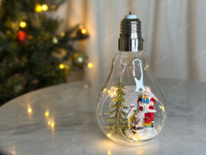 Kalėdinė stiklinė LED dekoracija „Linde“