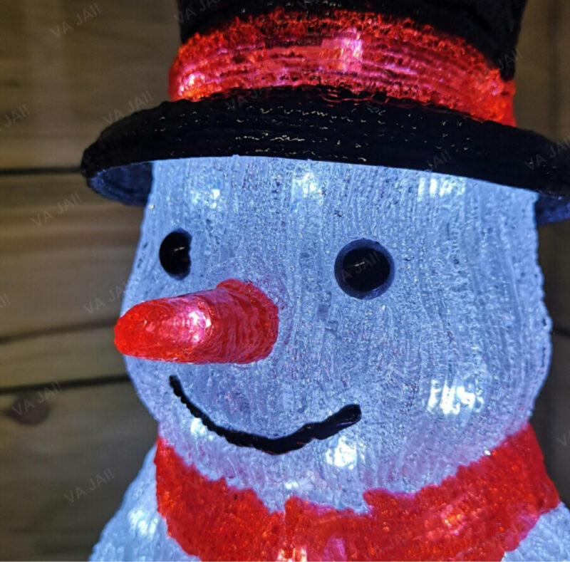 Akrilinė LED dekoracija „Snowman“ - Image 5