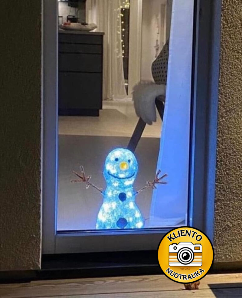 Akrilinė LED dekoracija „Snowman“ - Image 4