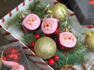 Eglutės žaisliukų komplektas „Happy Santa“