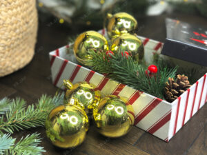 Eglutės žaisliukų komplektas „Gold“