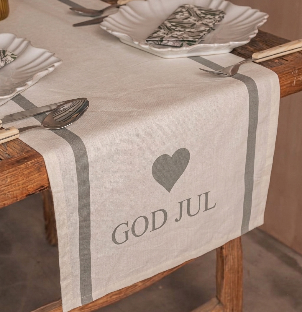 Medvilninė staltiesė „God Jul“ - Image 2