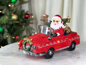 Kalėdinė LED dekoracija „Santa's Car“