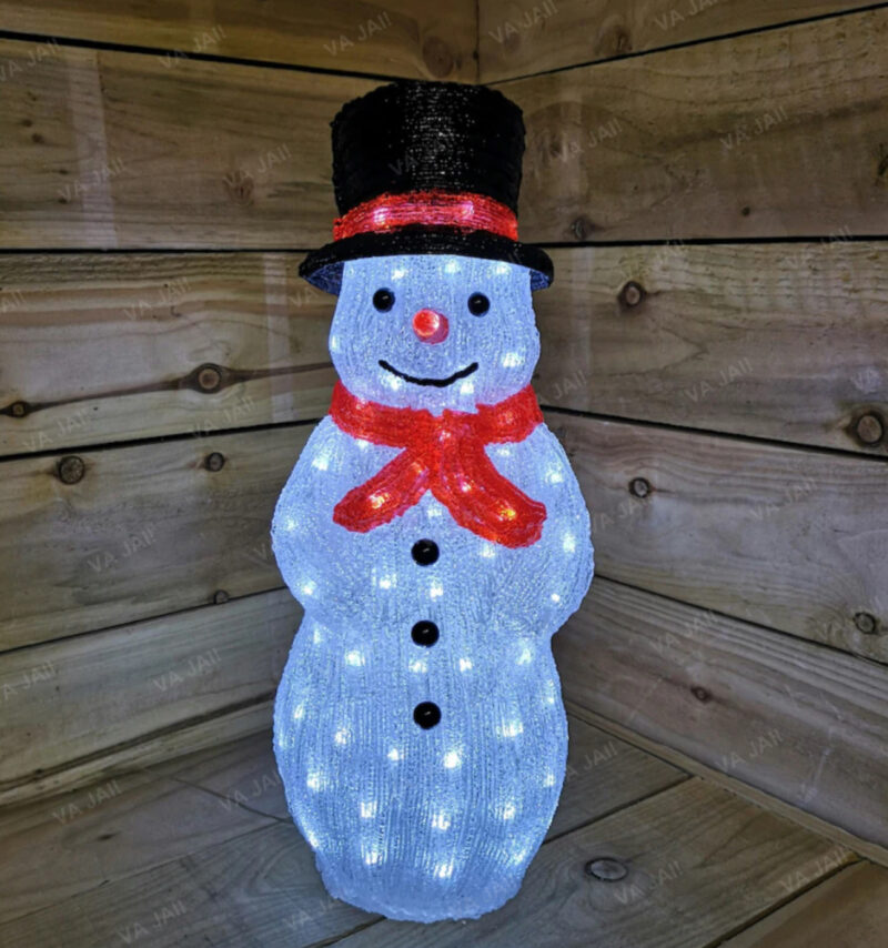 Akrilinė LED dekoracija „Snowman“ - Image 4