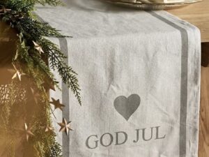 Medvilninė staltiesė „God Jul“
