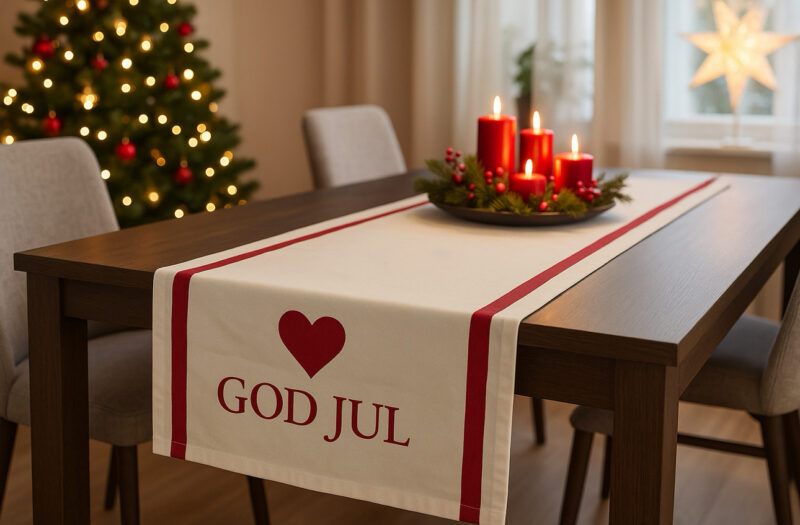 Medvilninė staltiesė „God Jul“ - Image 3