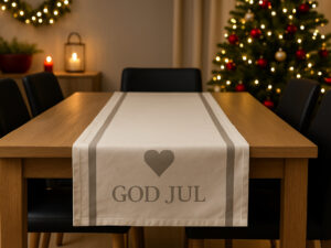 Medvilninė staltiesė „God Jul“
