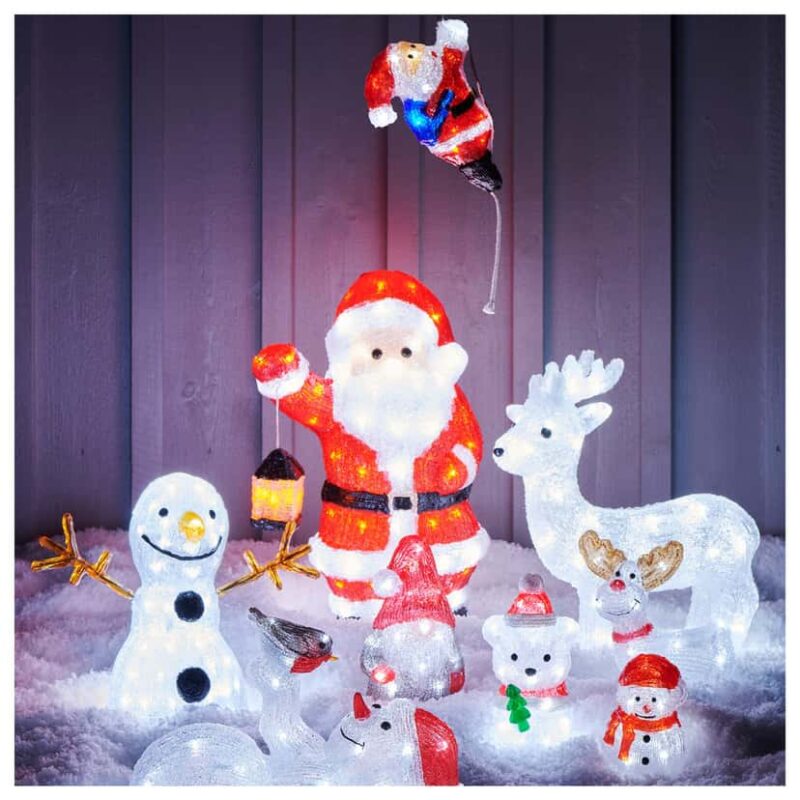Akrilinė LED dekoracija „Climbing santa“ - Image 5