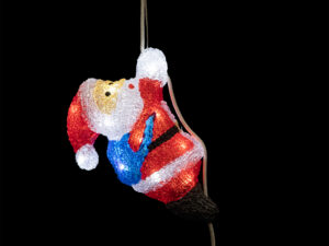 Akrilinė LED dekoracija „Climbing santa“