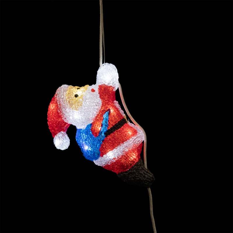 Akrilinė LED dekoracija „Climbing santa“