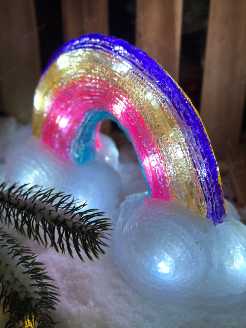 Akrilinė LED dekoracija „Crystal Rainbow“ - Image 3