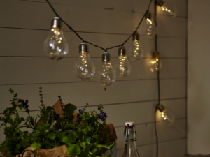 Terasinės lemputės su saulės baterija „Glow“