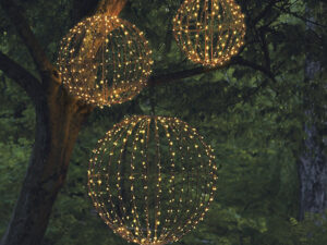 Pakabinama LED lauko dekoracija „Lighted Ball“