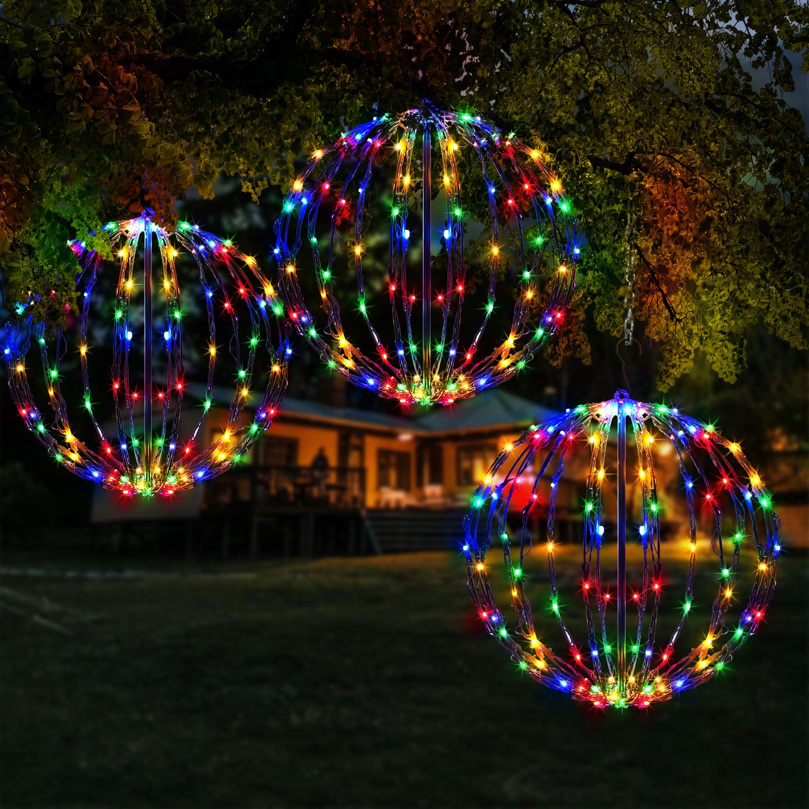 Pakabinama LED lauko dekoracija „Lighted Ball“