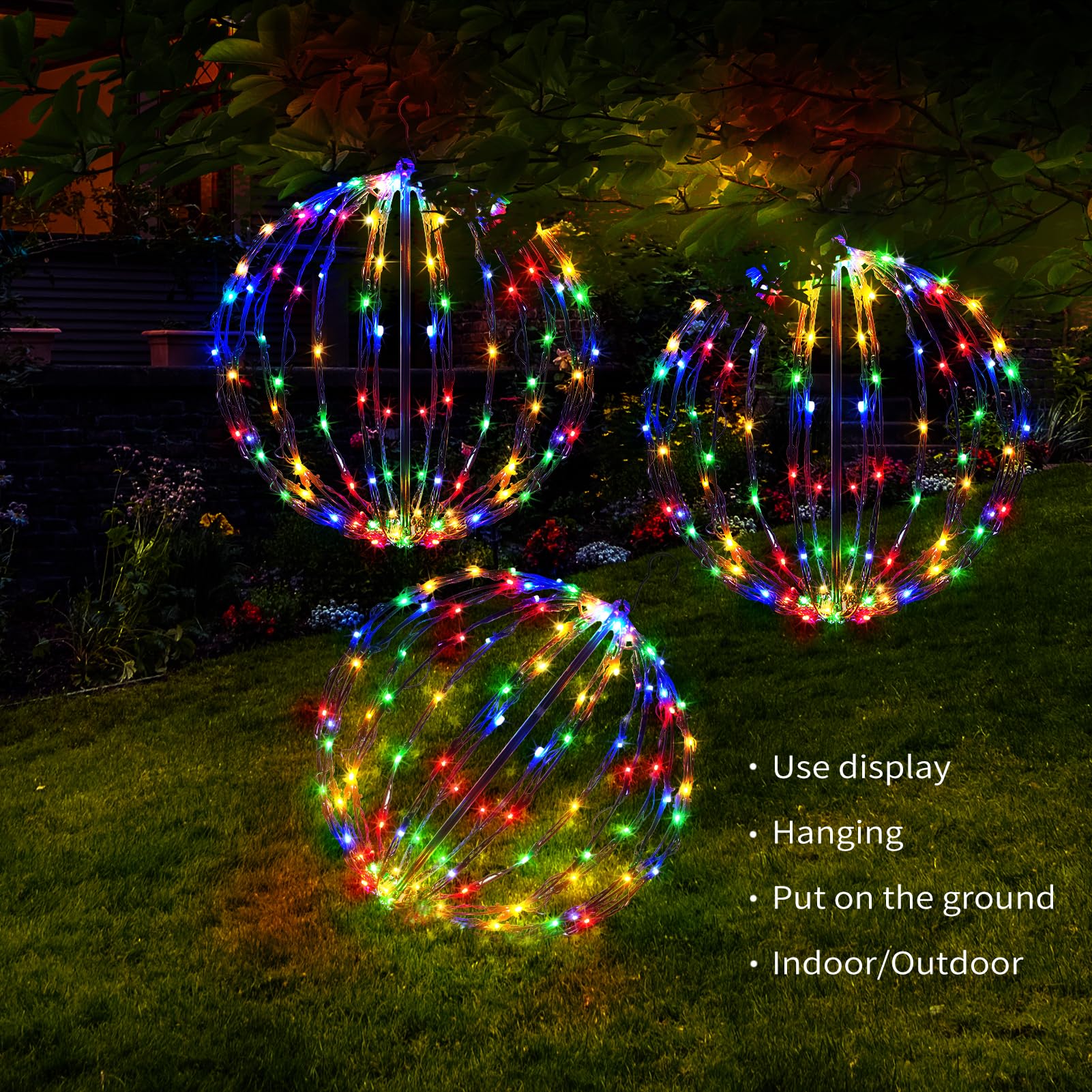 Pakabinama LED lauko dekoracija „Lighted Ball“ - Image 2