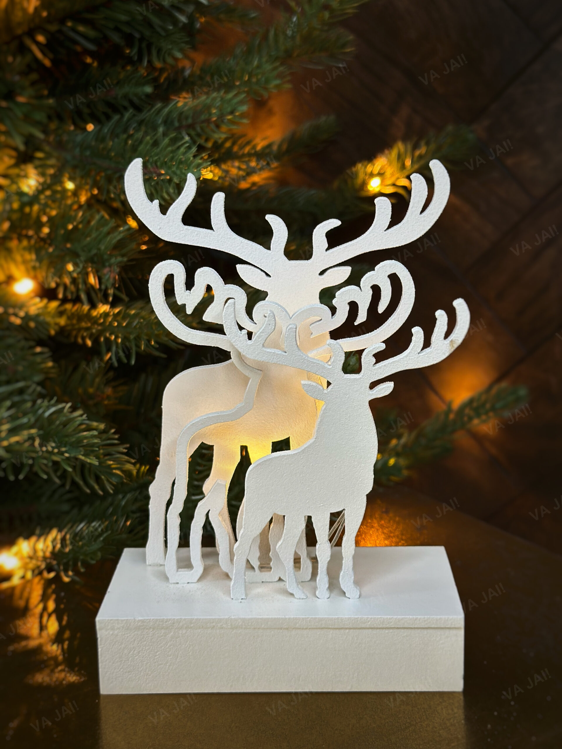 Medinė Kalėdinė LED dekoracija „Arctic Alg“ - Image 2