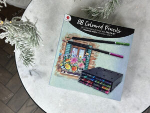 Spalvotų pieštukų rinkinys su dėklu „Disa“