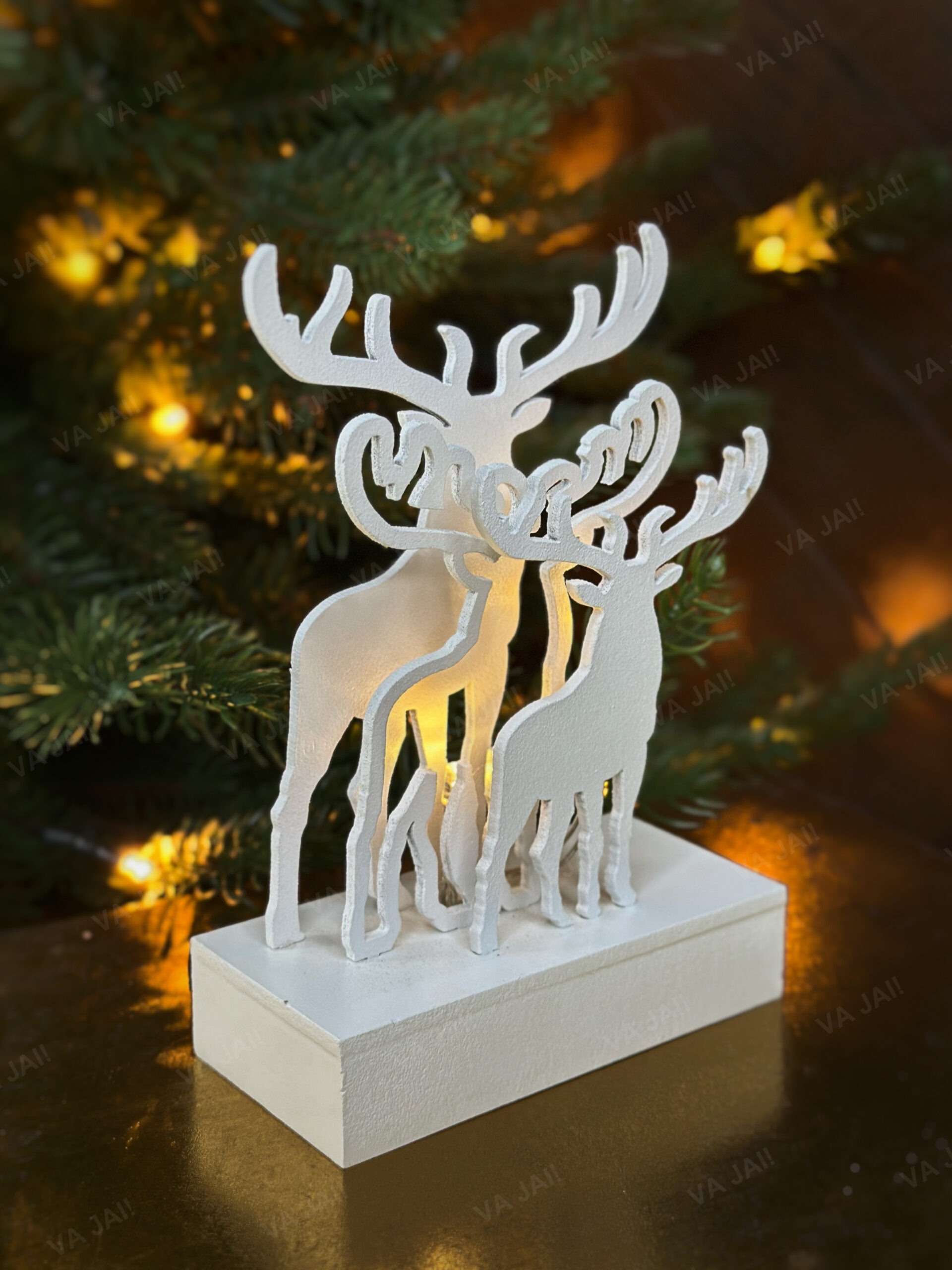 Medinė Kalėdinė LED dekoracija „Arctic Alg“ - Image 4