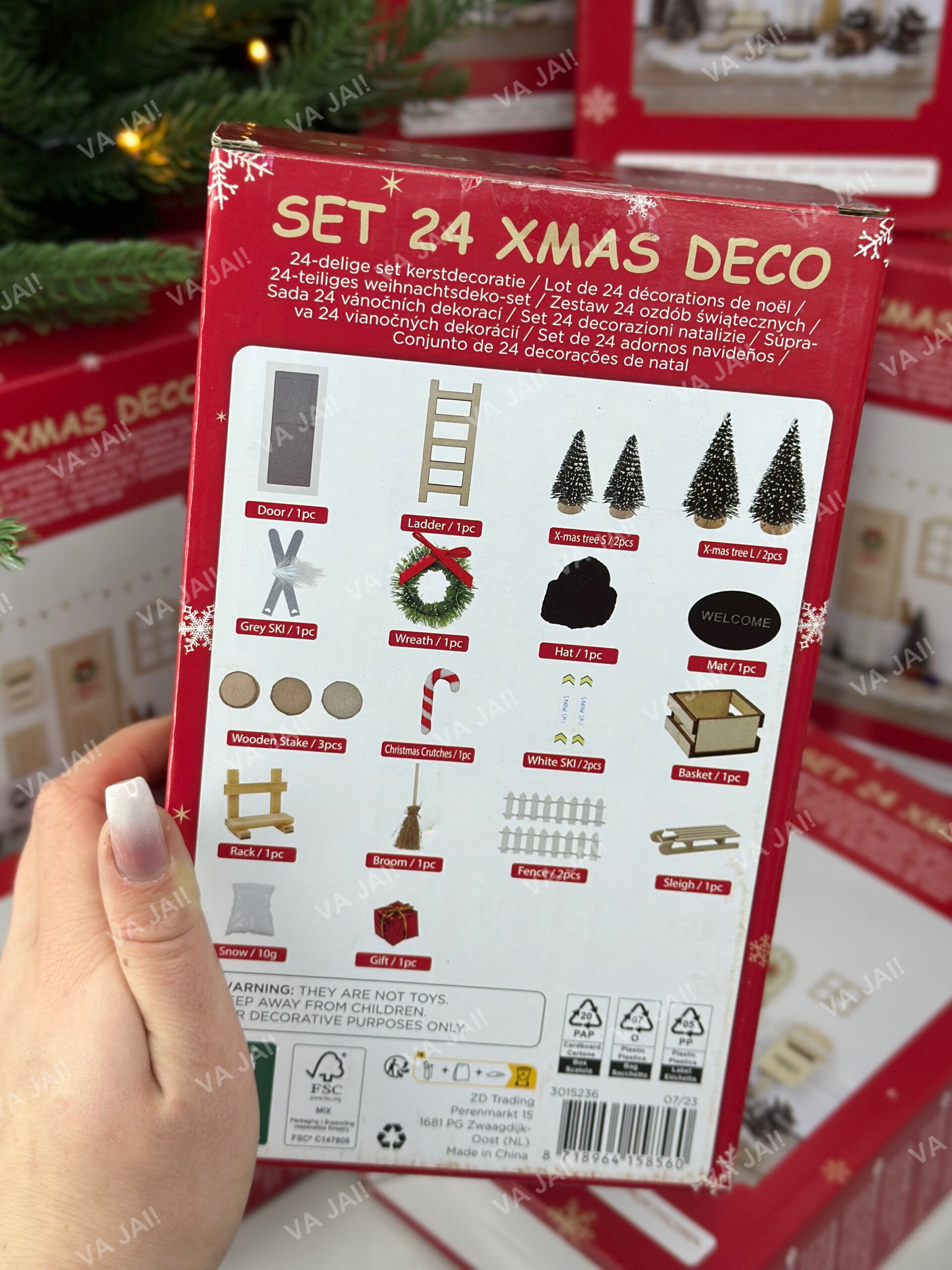 Kalėdinio elfo medinės durelės su aksesuarais „Nordic Elf“ - Image 3