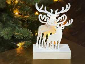 Medinė Kalėdinė LED dekoracija „Arctic Alg“